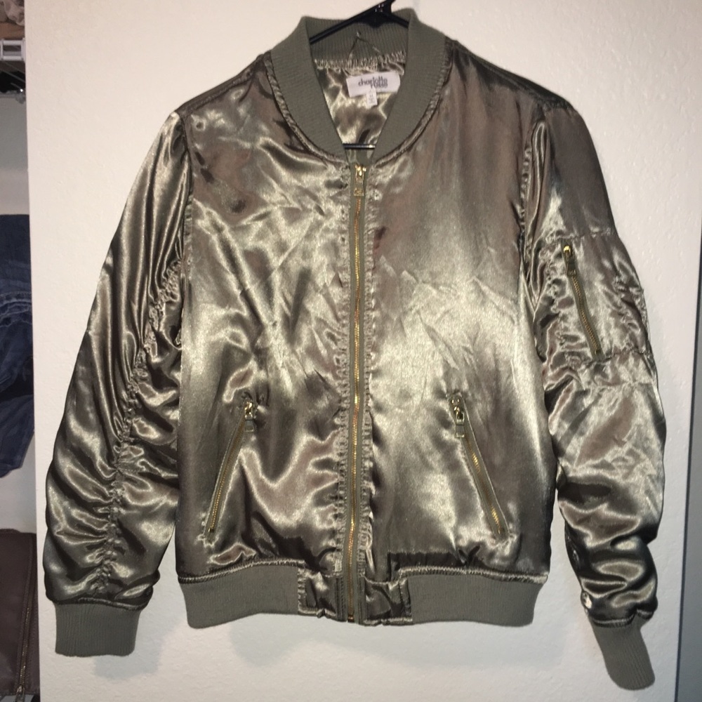 NEW Sage Green Bomber Jacket Charlotte Russe